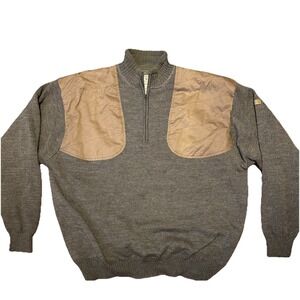 Beretta Wool Shooting Sweater Men Brown 3XL 1/4 Zip  Fully Lined